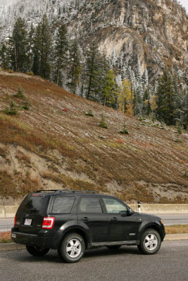 Our Rental SUV on the Icefields Parkway