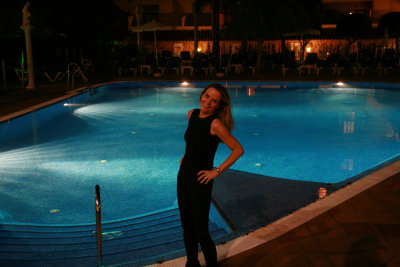 Hotel Don Marco Pool at Night Nov 2007