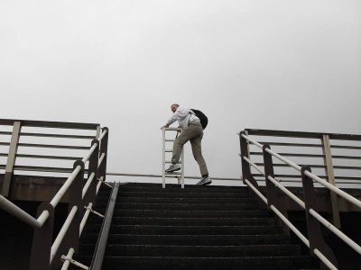 'Stairway to heaven'. Jan wilt door.