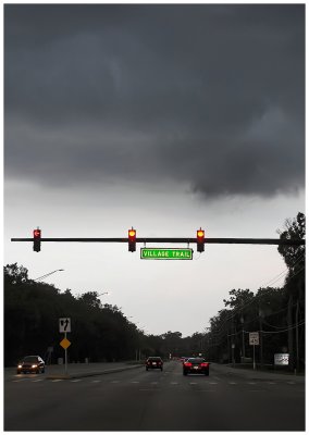 7:40 PM. It was warm and humid. I was driving south through the city when a 269 came over the radio: Thunderstorm.