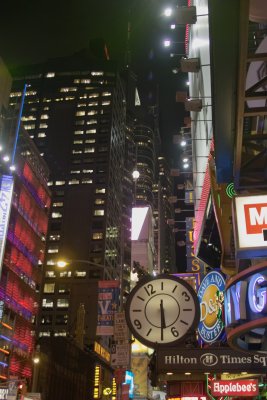 NYC: Times Square and Rockefeller Center at Night in January 2010