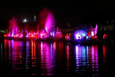 Aquatic fish display, night illuminations. 2