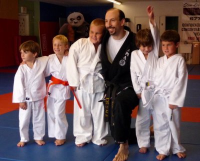 Brandon with Karate Class