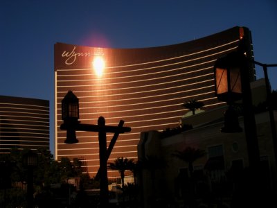 Sun Setting on the Wynn Hotel