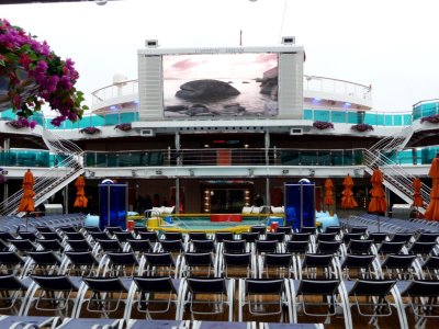 12' X 22'  JumboTron Above Waves Pool on the Carnival Dream
