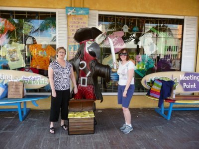 Brenda and Susan at Margaritaville, Cozumel