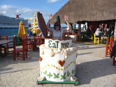 Susan at Fat Tuesday's, Cozumel