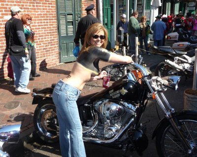 gawgagirl on Saints Motorcycle