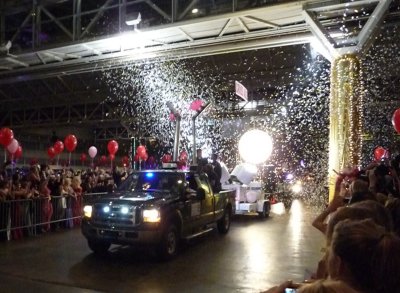 Bacchus Float in Convention Center