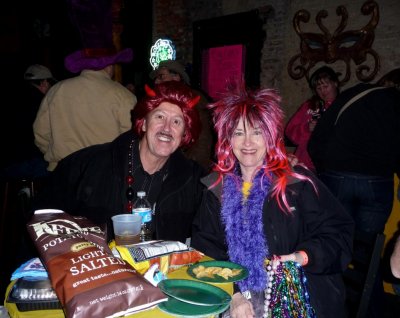 Bill & Susan at Lundi Gras Balcony Party