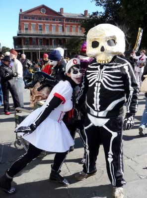 Members of Skeleton Krewe on Fat Tuesday