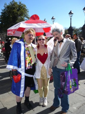 Tim, Elaine, & Melanie on Fat Tuesday