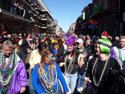 Mardi Gras Day on Bourbon St.