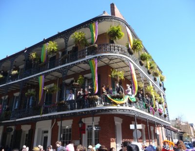 Mardi Gras Day on Bourbon St.