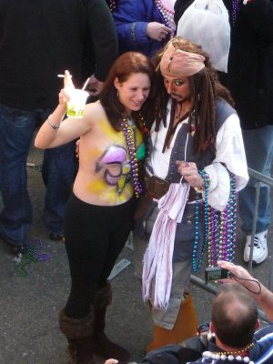 Captain Jack Sparrow on Bourbon St.