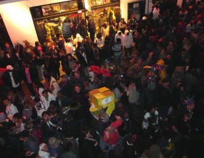 Mardi Gras Night View from Bourbon Vieux Balcony