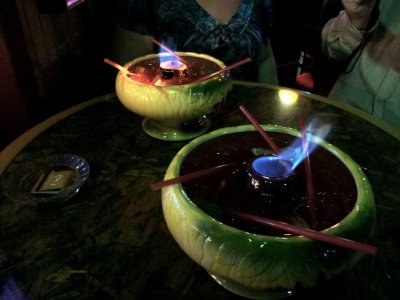 Flaming Kava Kavas at Rum Bullions in Reno