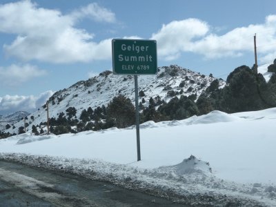Crossing Geiger Summit on the Way to Virginia City, NV