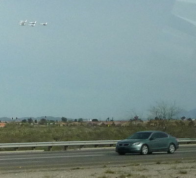 Planes (upper left) from Davis-Monthan Airshow