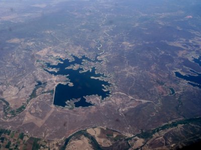 Flying Over Lake Mateos in Mexico