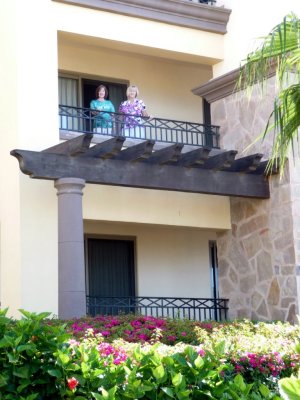 Susan & Robin on the Balcony at the Timeshare