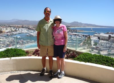 Bill & Susan Overlooking Cabo Marina