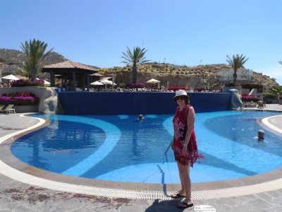 Susan in Front of The Sky Pool