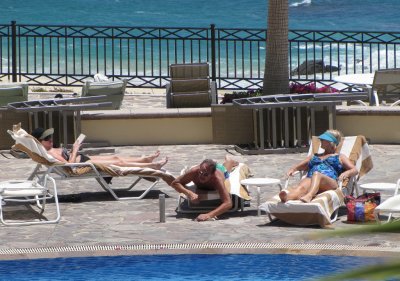 Relaxing by the Pool