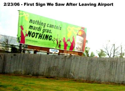 Sign Leaving Airport