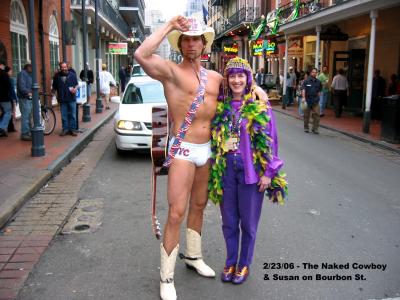 Susan & The Naked Cowboy on Bourbon