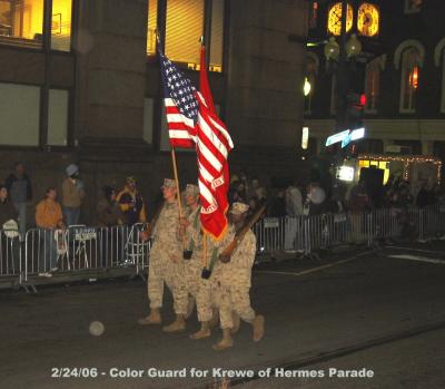 Color Guard for Hermes Parade
