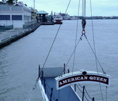 View of French Quarter from Bow of American Queen