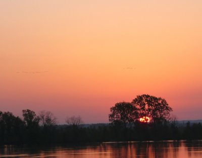 Sunrise on the Mississippi River