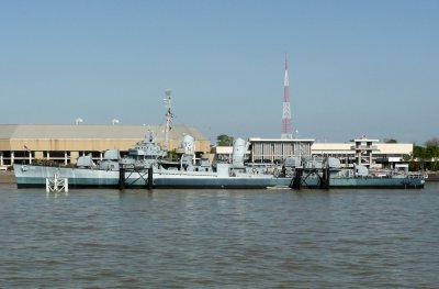 USS Kidd Anchored in Baton Rouge