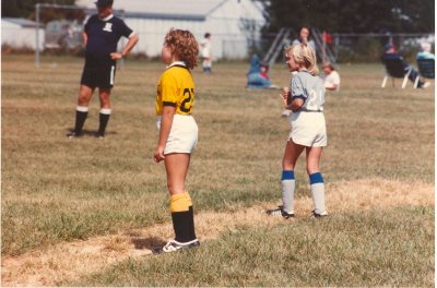 Erica on the soccer field