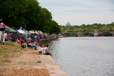 Alumni tents along the course