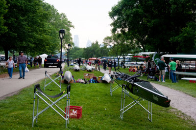 Boat trailer area
