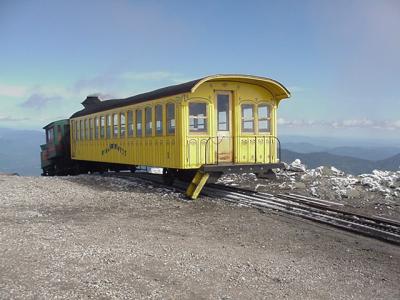 Railway car at the top