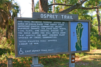 Honeymoon Island Nature Trail sign