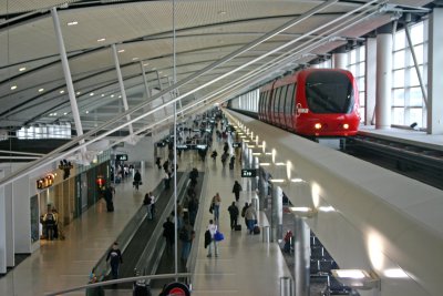 Tram at the Detroit Airport