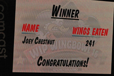 Wing Bowl Results