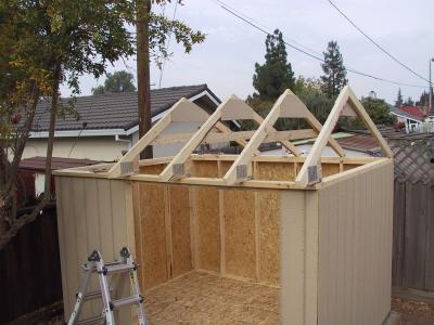 Putting up the rafters.