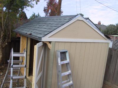 Shingles on one side done.