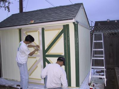 Starting the trim, masking.
