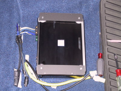 Built a couple of black acrylic adaptor plates to mount the H701 on top of the amp.