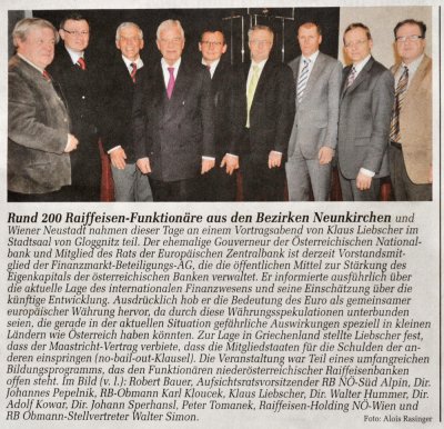 Raiffeisenzeitung vom 1. April 2010