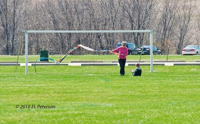 A kite, a windy day and the right help, really makes the day.