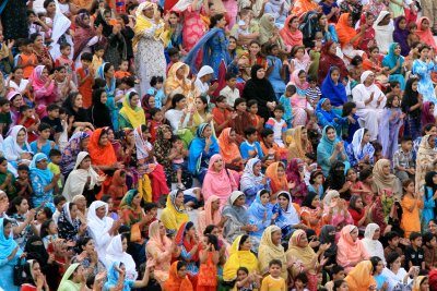 Women's Cheering Section, Wagha Border, Pakistan