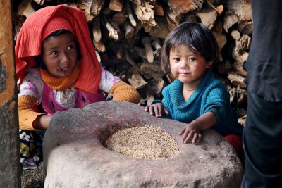Monpa Children, Tawang, Arunachal Pradesh, India