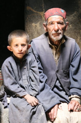 Wakhi Grandfather and Grandson, Wakhan Corridor, Afghanistan